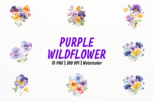 Watercolor Edible Flowers Clipart, an Object Illustration by New-School-Wave