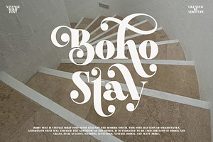 Boho Stay Pretty Swirl Serif Font, a Serif Font by Airotype