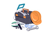 Construction toolkit set, templates, an Object Illustration by PaperTrident (Thumbnail 3 of 8)