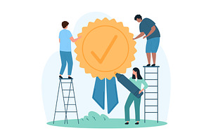 Good product quality approval, tiny, an Object Illustration by Flashvector