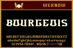 Bourgeois font, a Slab Serif Font by weknow