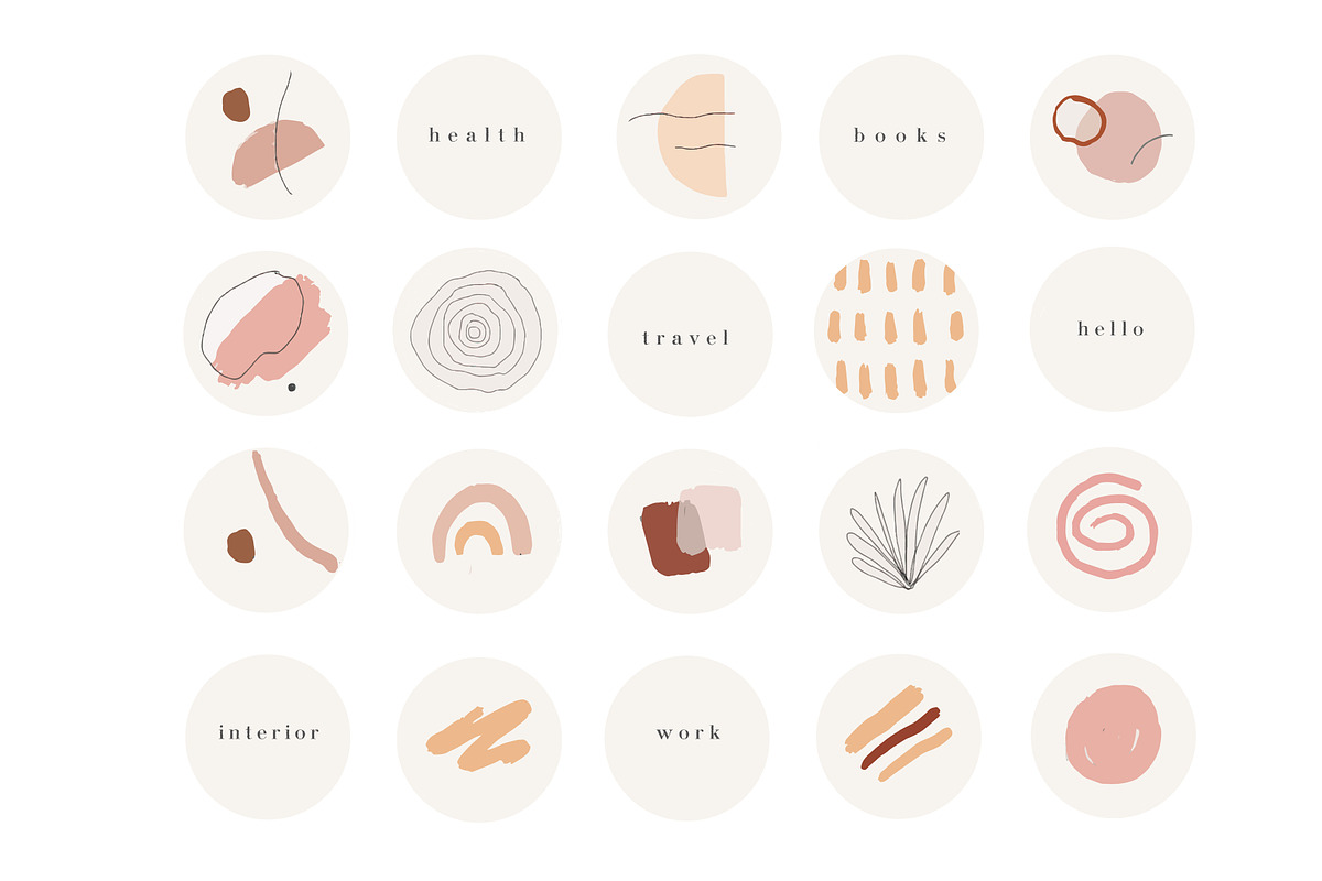 Instagram Highlight Icons Pink/Nude, a Social Media Template by MyMagicShop (Photo 2 of 2)