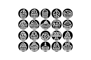 Cupcakes and muffins dessert sweet, an Object Graphic by pikepicture