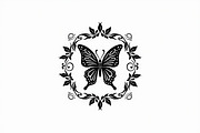 Butterfly Laurel Wreath Set, an Illustration by BIPLOB EXPERT (Thumbnail 7 of 7)