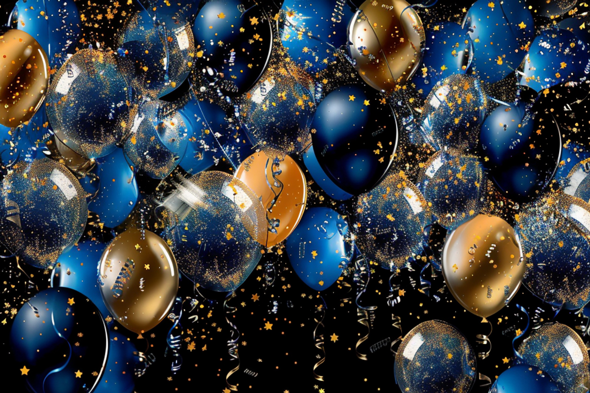Birthday Party Balloons Decoration, a Background Graphic by Printable Treasure (Photo 2 of 4)
