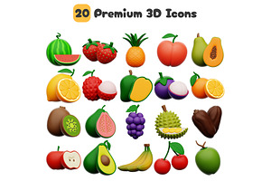 Fruit 3D Icons