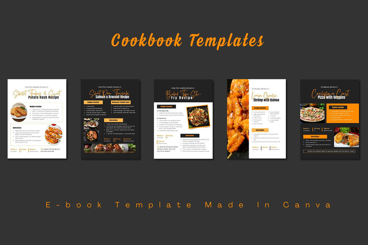 Canva Recipe Cookbook ebook Template, a Magazine Template by TheBrightGrap (Photo 10 of 10)