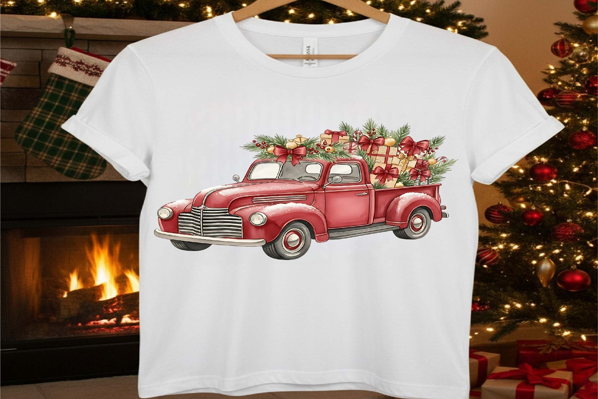 Christmas Red Truck PNG Bundle, a Graphic by Digi_Design_World (Photo 3 of 5)