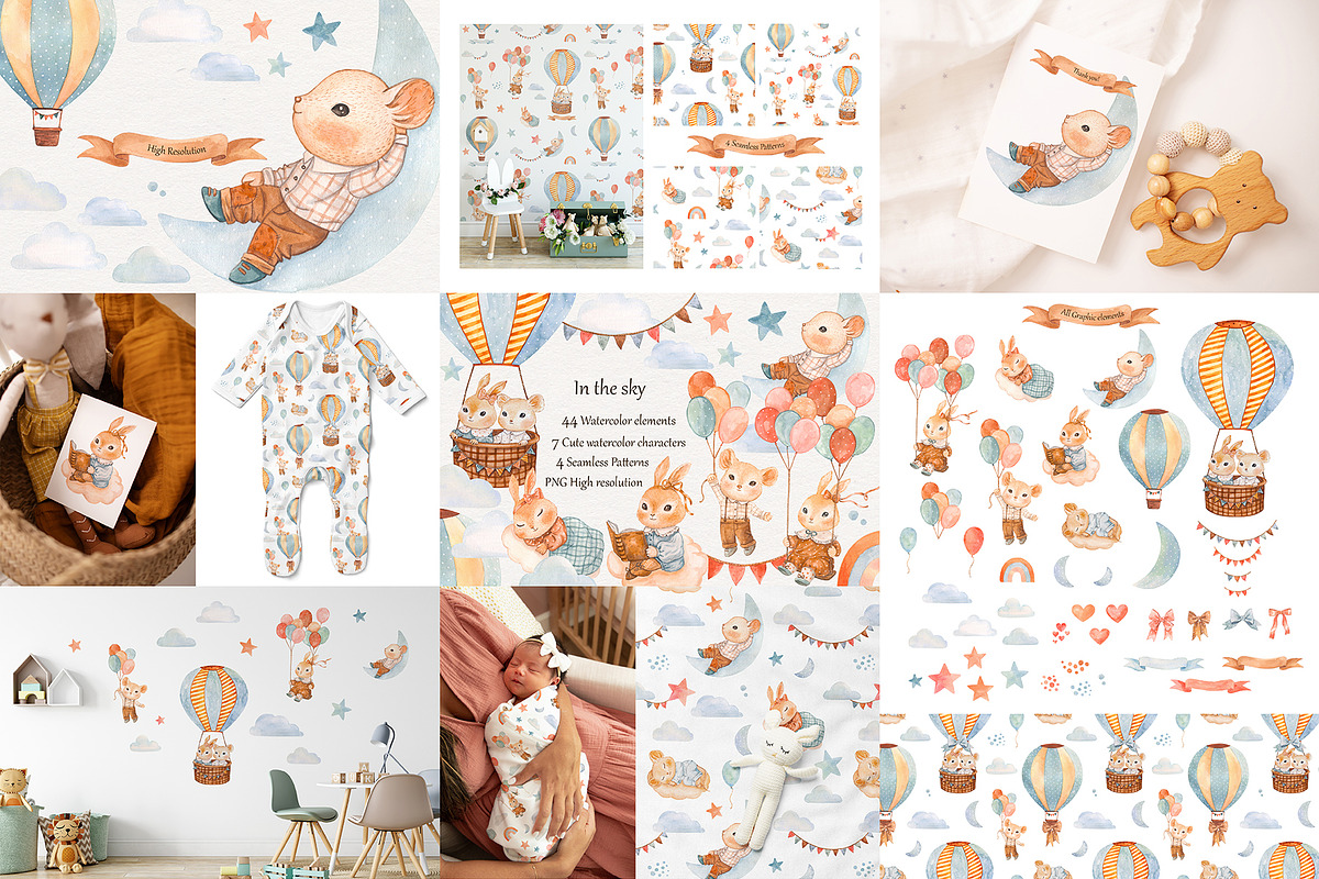 Whale shop bundle Baby animals, an Animal Illustration by OxanaTally (Photo 22 of 24)