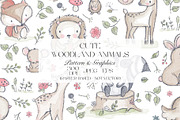 Cute Woodland Animals Pattern, a Pattern Graphic by StudioGlouna (Thumbnail 1 of 5)