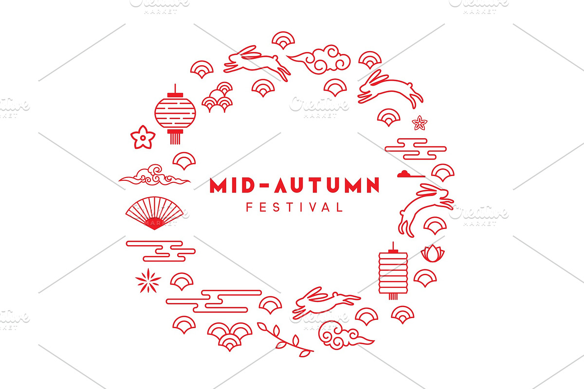 Mid-Autumn Festival., a Decorative Illustration by Modern vector