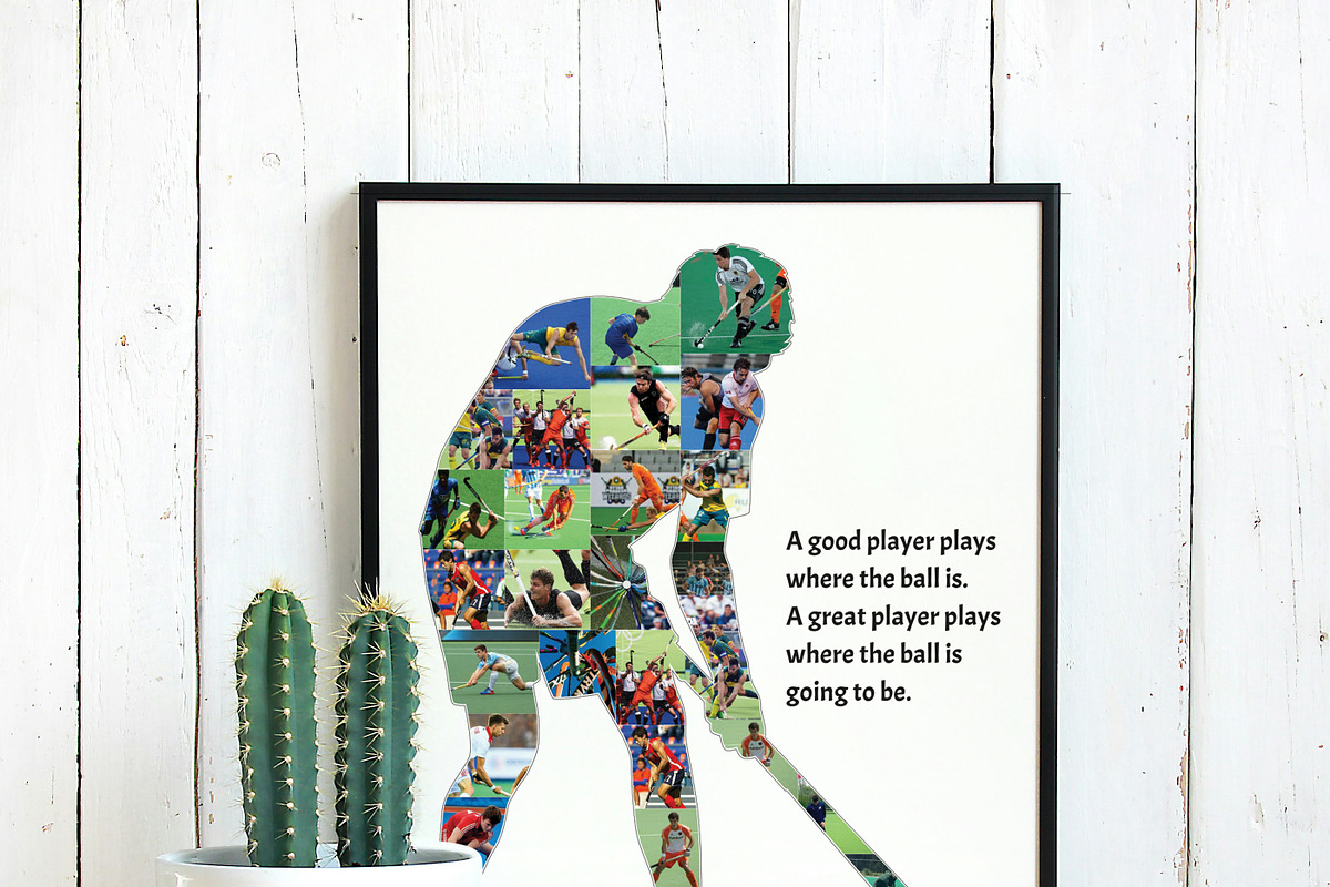 Field Hockey man photo collage, a Templates & Theme by AIW SOLUTIONS (Photo 1 of 4)