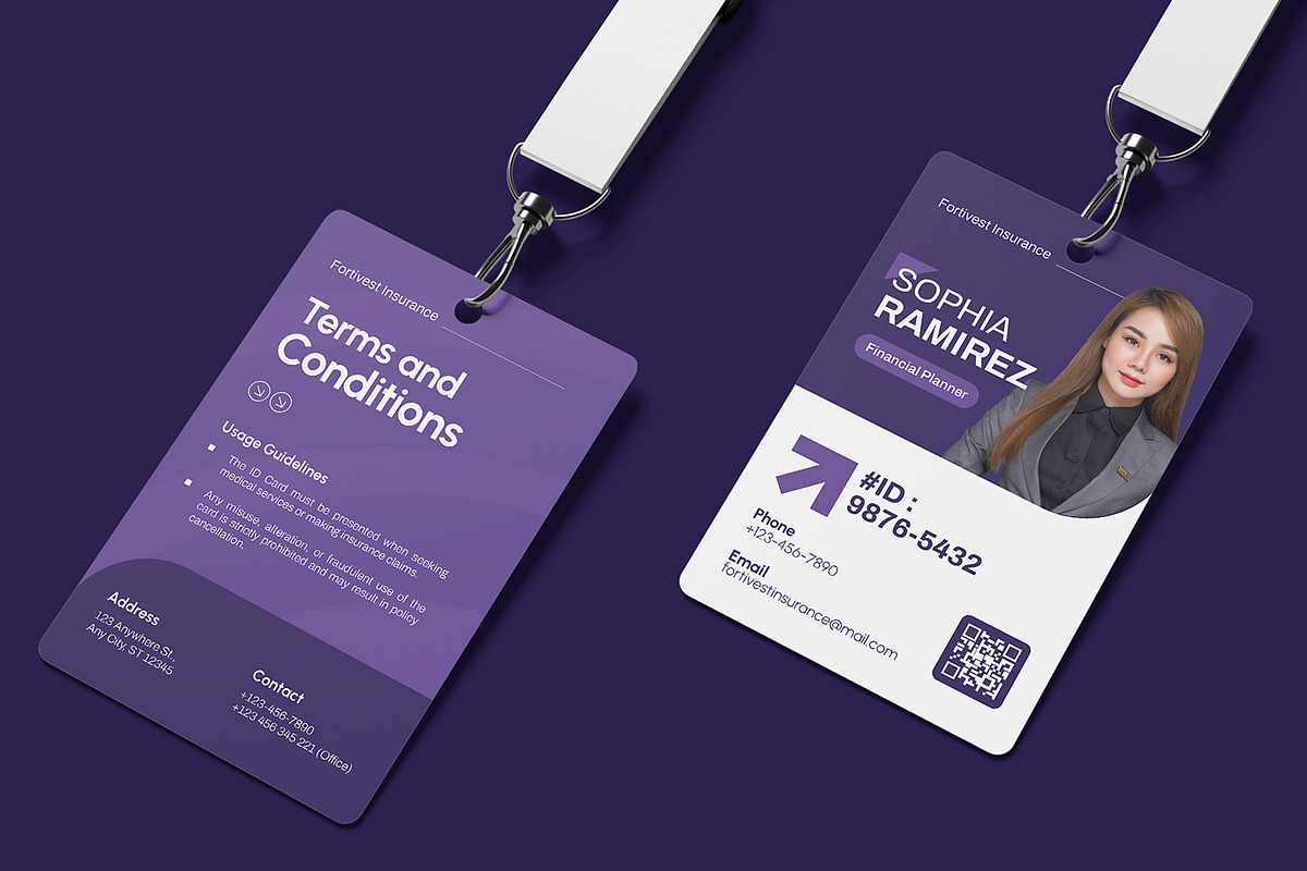 Fortivest Insurance - ID Card, a Card Template by Esensifiksi.studio (Photo 3 of 3)