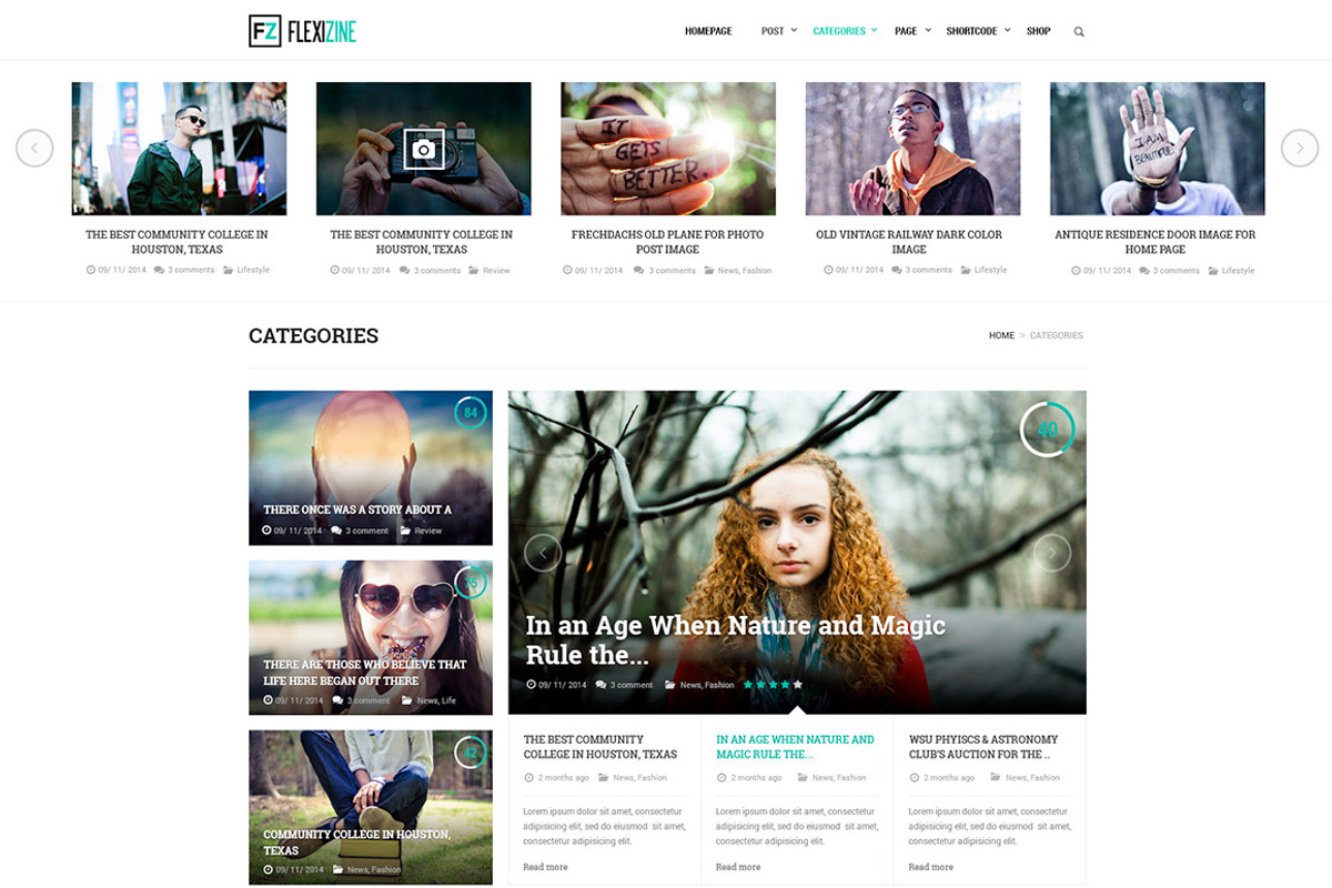 Flexi - PSD for Blog, Personal, News, a Websites & App Template by Digipieces (Photo 3 of 11)