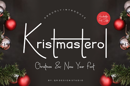 Kristmasterol - Christmas Font, a Handwritten Font by QR Design Studio