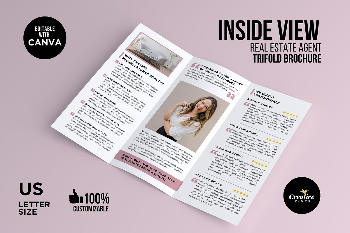 Real Estate Introduction Brochure, a Brochure Template by CreativeVinesStore (Photo 4 of 6)