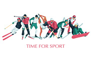 Sports vector illustrations set, a Person Illustration by LisaKolbasa (Thumbnail 6 of 19)