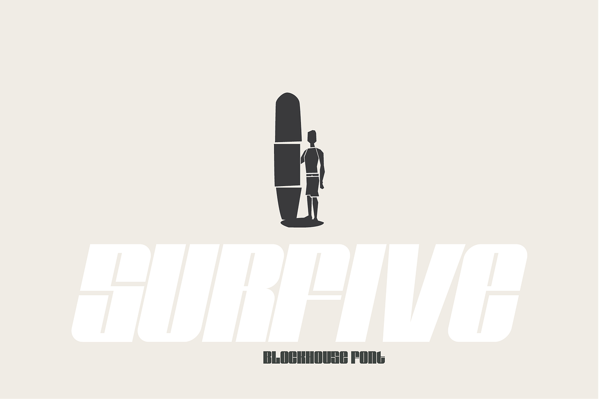 Blockhaus | A Bold Display Font, a Sans Serif Font by Bend Industries (Photo 1 of 7)