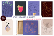 LOVE HEARTS KISSES. MODERN LINE ART, a Person Illustration by ArtOLB (Thumbnail 1 of 12)