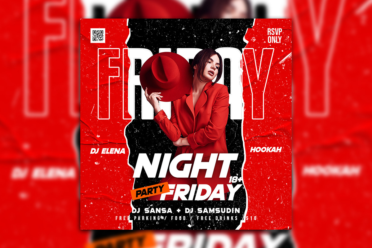 Dj Party Flyer Bundle, a Social Media Template by AbcStudio (Photo 10 of 10)