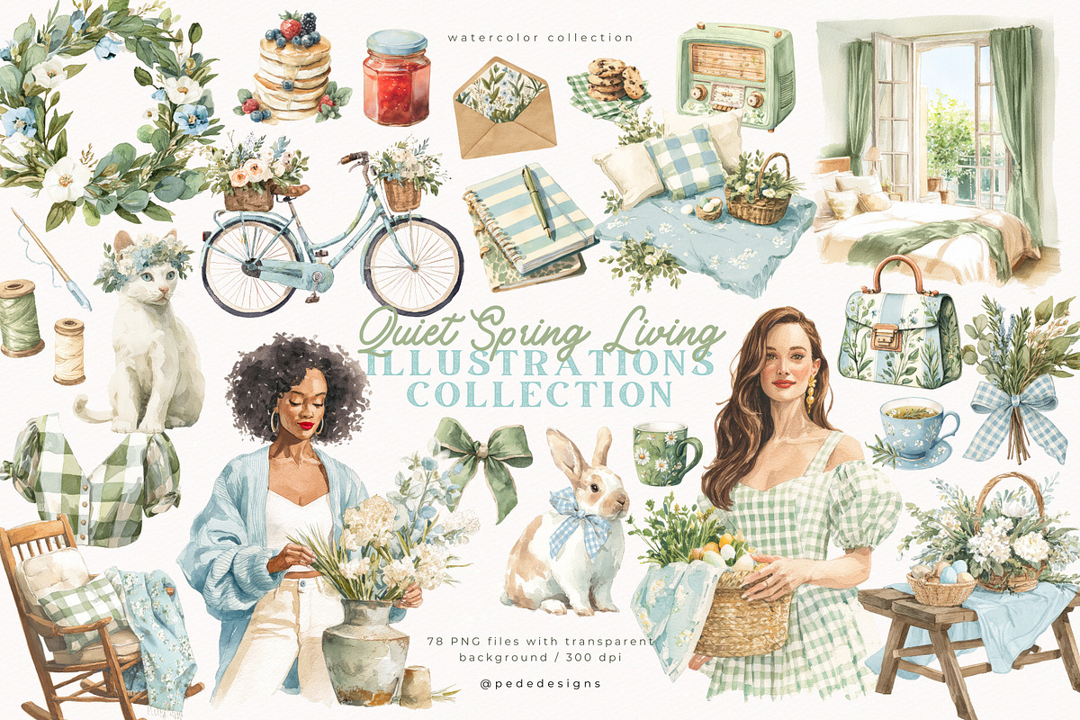 Quite Spring Living Collection, a Seasonal Illustration by PeDe Designs (Photo 2 of 27)