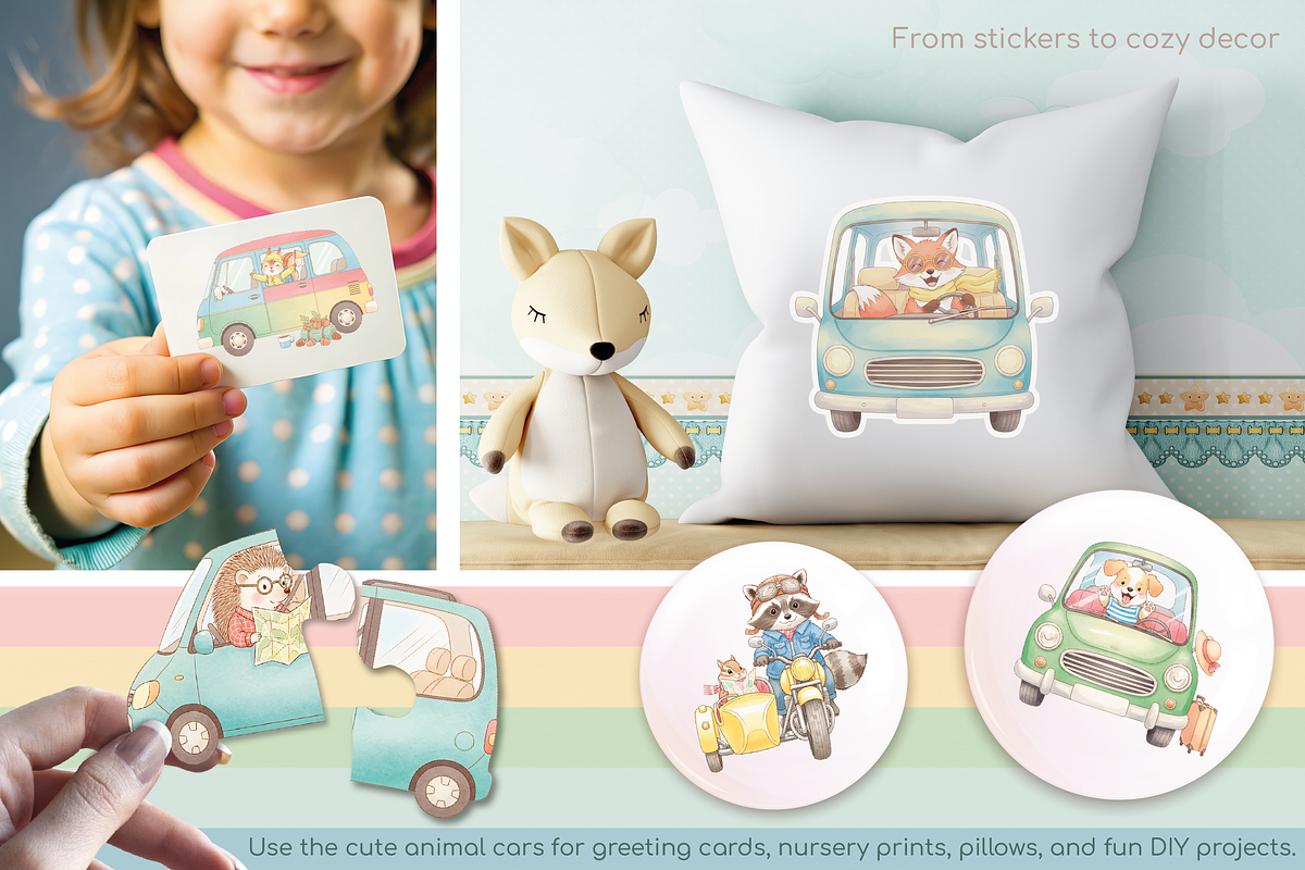 Rainbow Voyage. Cute Animals., an Animal Illustration by lokfrid (Photo 3 of 5)
