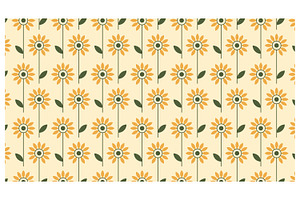 Row of cheerful sunflowers, a Decorative Illustration by Creative Backgrounds