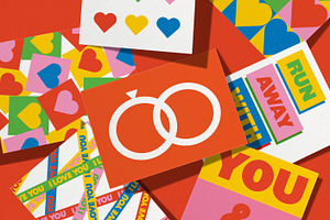 Greeting Card Pile Mockup A2 Size