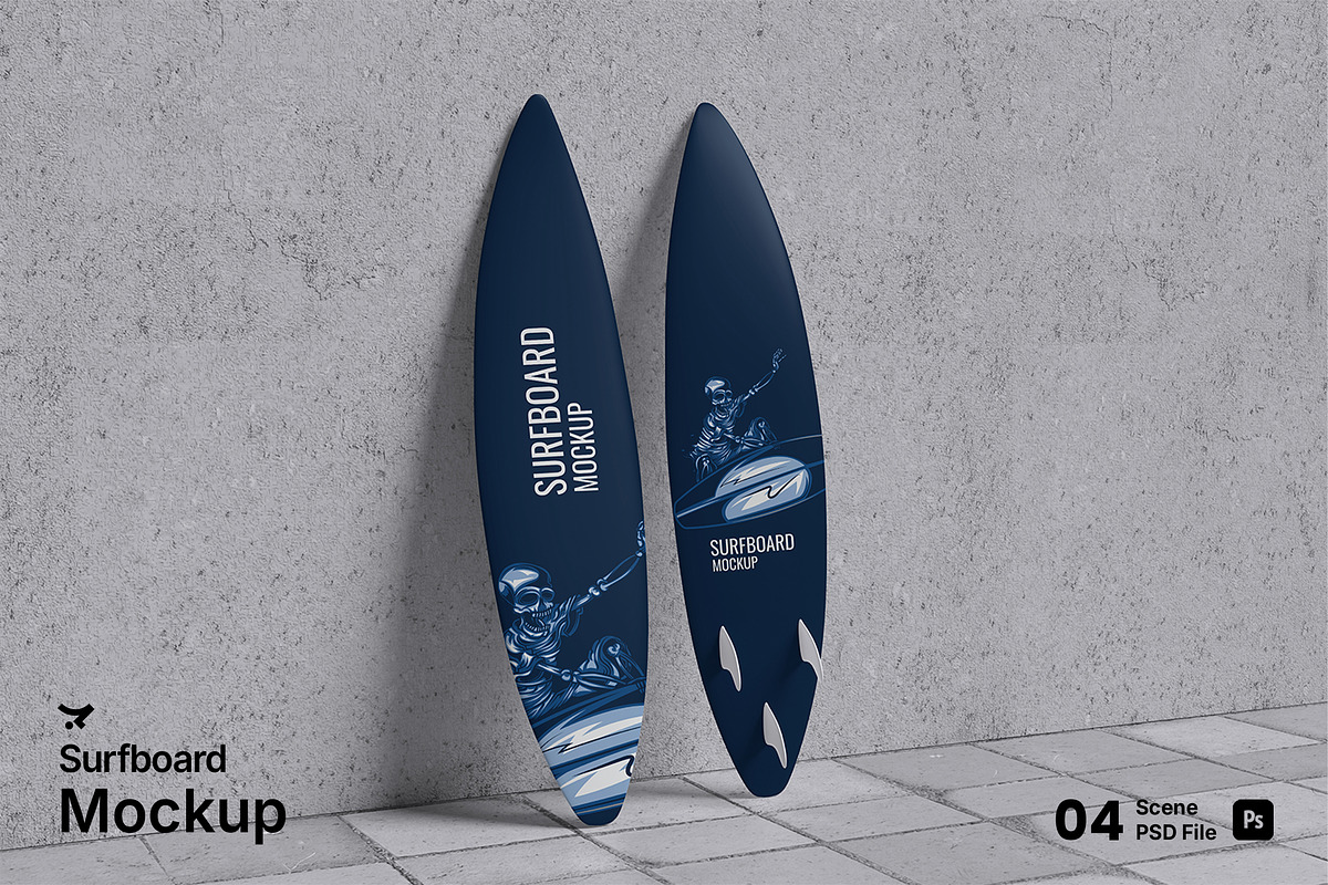 Surfboard Mockup Bundle Set, an Advertising Mockup by Rielismee (Photo 1 of 5)