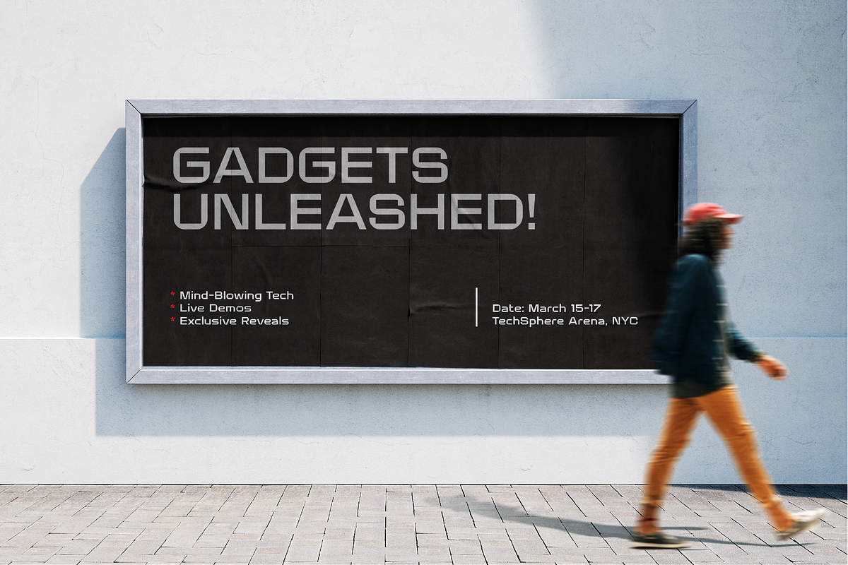 Zean Sharp Geometric Tech Font, a Sans Serif Font by Ebad Designs (Photo 9 of 10)