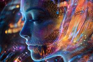 virtual woman, generative AI, a Photo by Nito