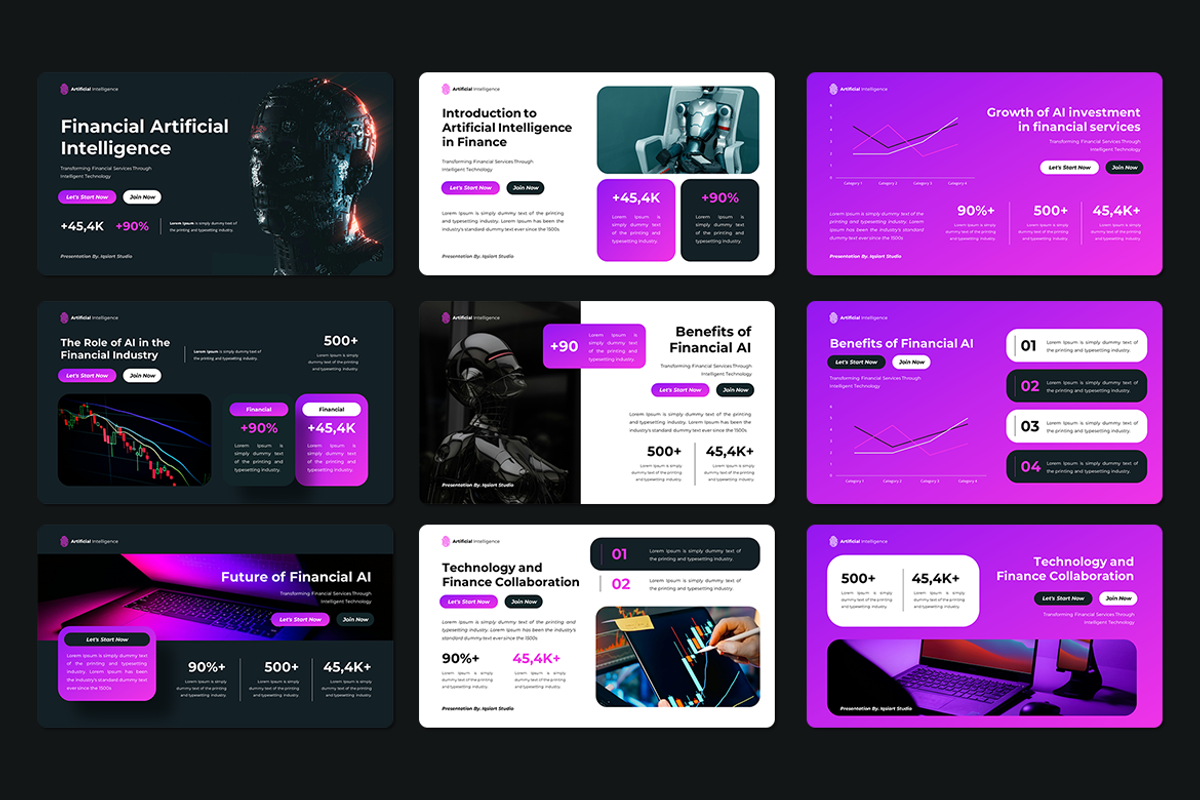 Financial AI - Keynote Template, a Presentation Template by Iqsiart Studio (Photo 2 of 3)