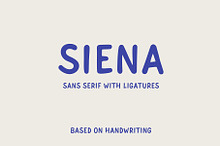 Siena Sans Serif Handwritten Font
