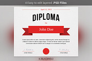 Diploma Certificate Template, a Stationery Template by Krukowski Graphics (Thumbnail 3 of 3)