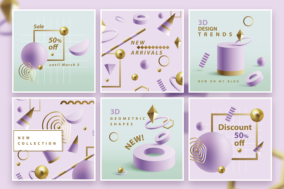 Illusion-Instagram Posts and Stories, a Social Media Template by Polar Vectors (Photo 4 of 20)