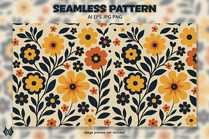 Dark Flowers - Pattern Background, a Pattern Graphic by NOX Labs