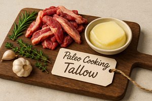 Paleo cooking ingredients with tallo, a Photo by Dvoevnore photos