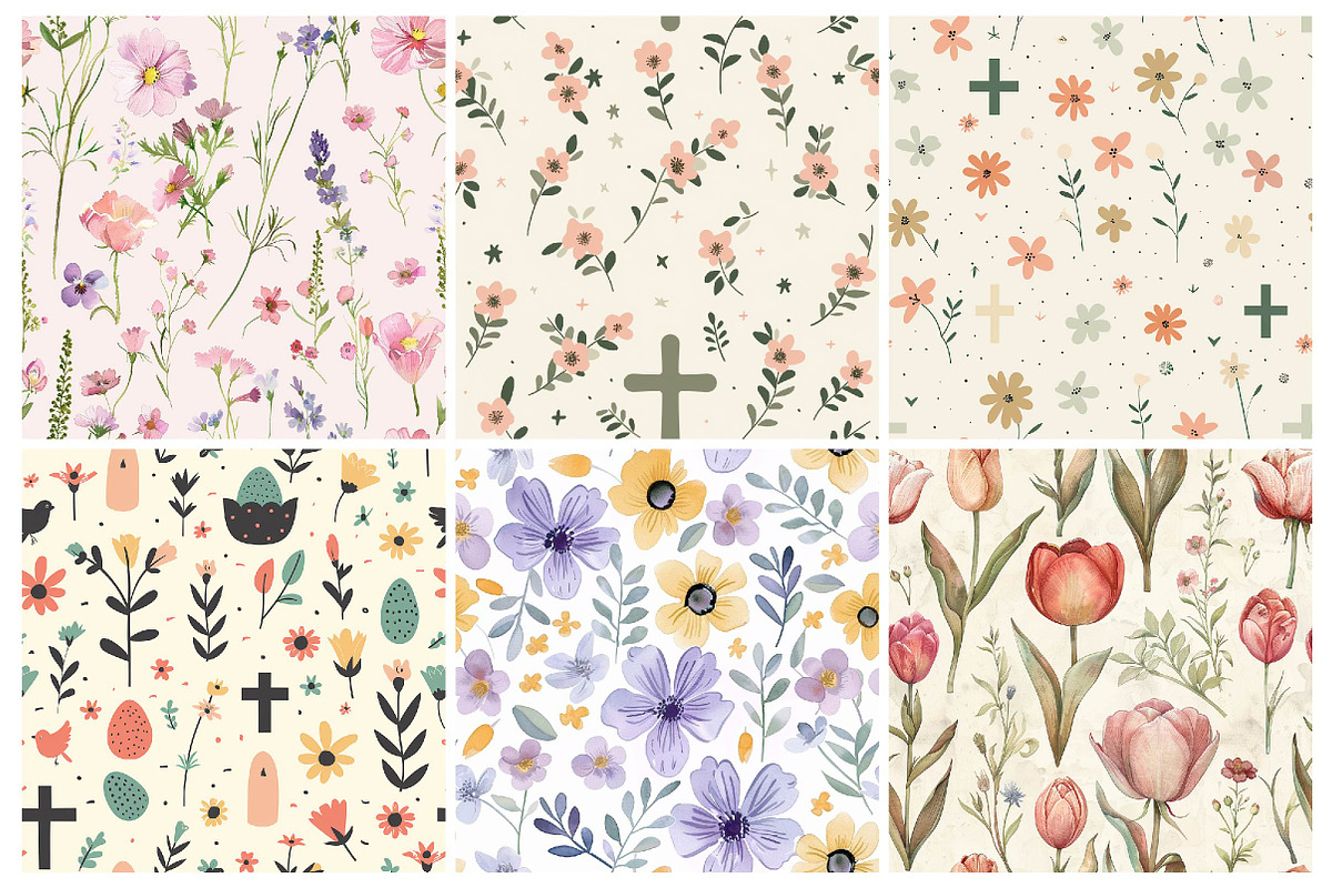 Easter seamless pattern, a Texture Illustration by DreamPrint404 (Photo 2 of 3)