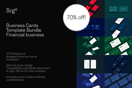Business cards templates: financial