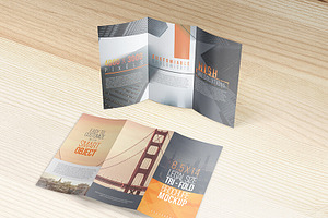 8.5x14 Legal Trifold Brochure Mockup