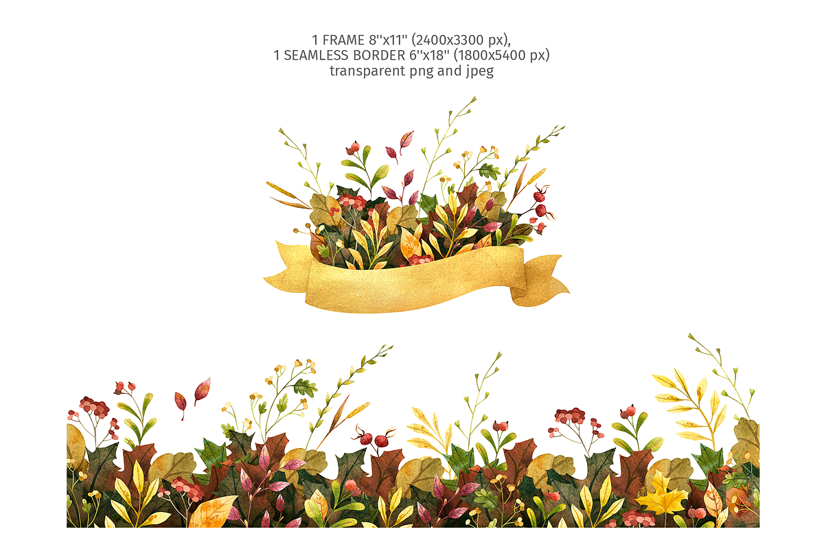 Fall Clipart, Patterns, Frames, an Object Graphic by Valin Malin (Photo 4 of 7)