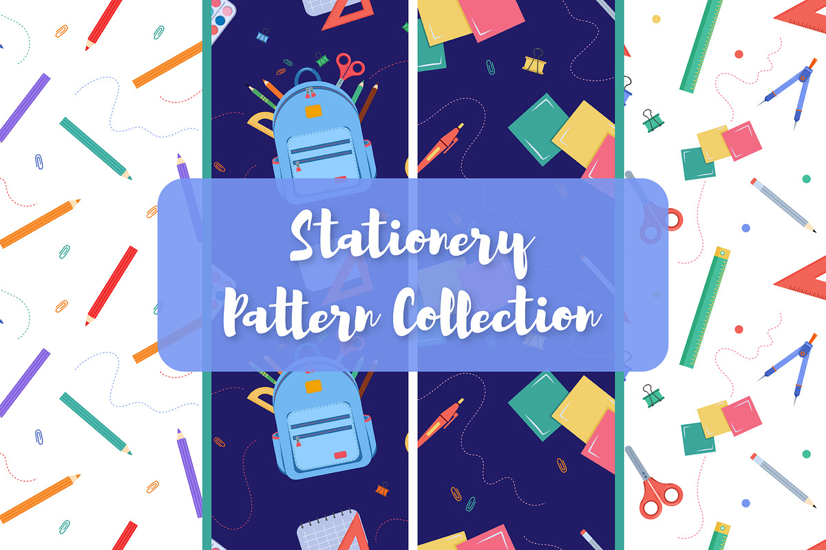 Stationery Pattern Collection, an Education Illustration by AnnMsl Lab (Photo 1 of 5)