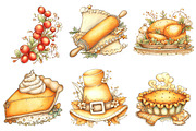 Thanksgiving Clipart, an Illustration by DreamArtGraphic (Thumbnail 5 of 5)