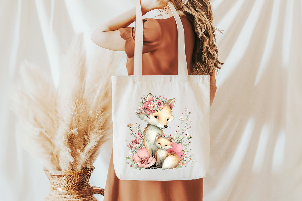 Whimsical Mother's Day fox Clipart, an Illustration by Designworld (Photo 8 of 8)