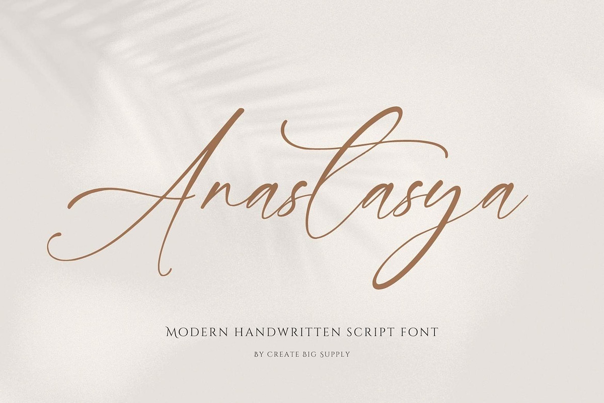 Anastasya Handwritten Signature Font, a Handwritten Font by CreateBigSupply (Photo 1 of 9)