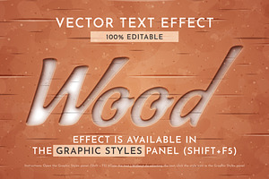 Wood Arving Editable Text Effect