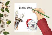 Christmas Peeking Dogs Clipart Png, an Illustration by Creative Art (Thumbnail 3 of 9)