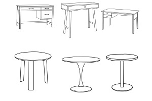 Desk Table Furniture Set 1 Procreate