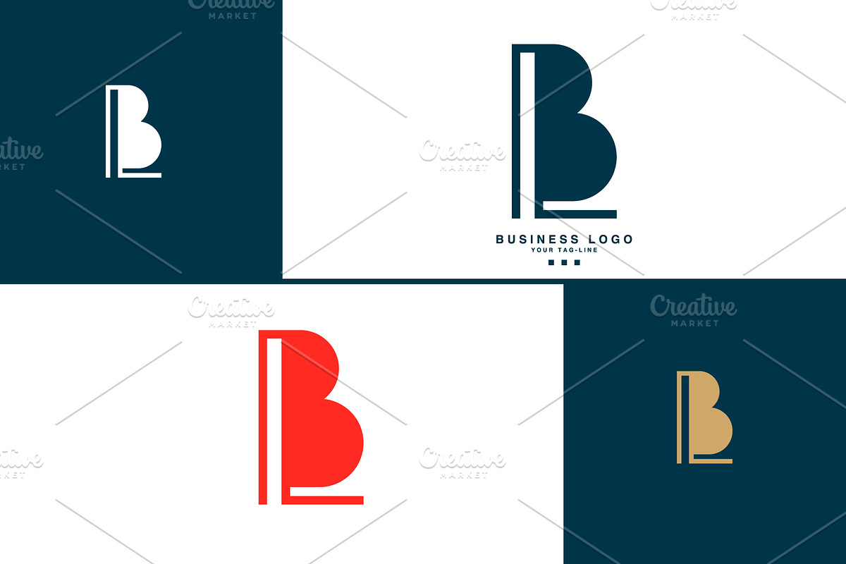BL, LB, B, L, Abstract Letters Log, a Design Template by art_creater