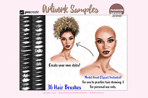 36 Procreate Curly Afro Hair Brushes